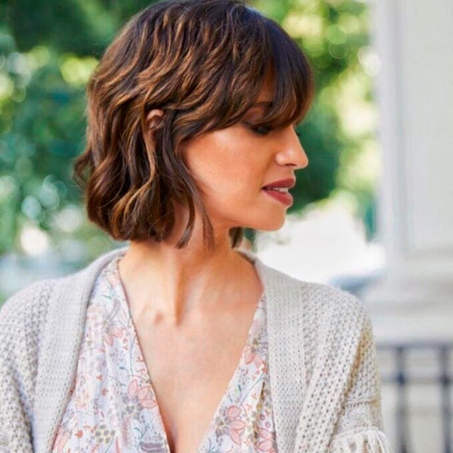 Chin Bob With Textured Waves and Bangs Chin Bob With Textured Waves and Bangs — Brown Bob 2027