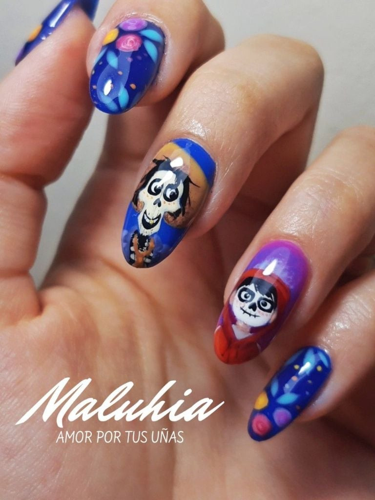 Characters From Coco On Multiple Nails Visual Idea Characters From Coco On Multiple Nails Visual Idea — Disney Nails 2027