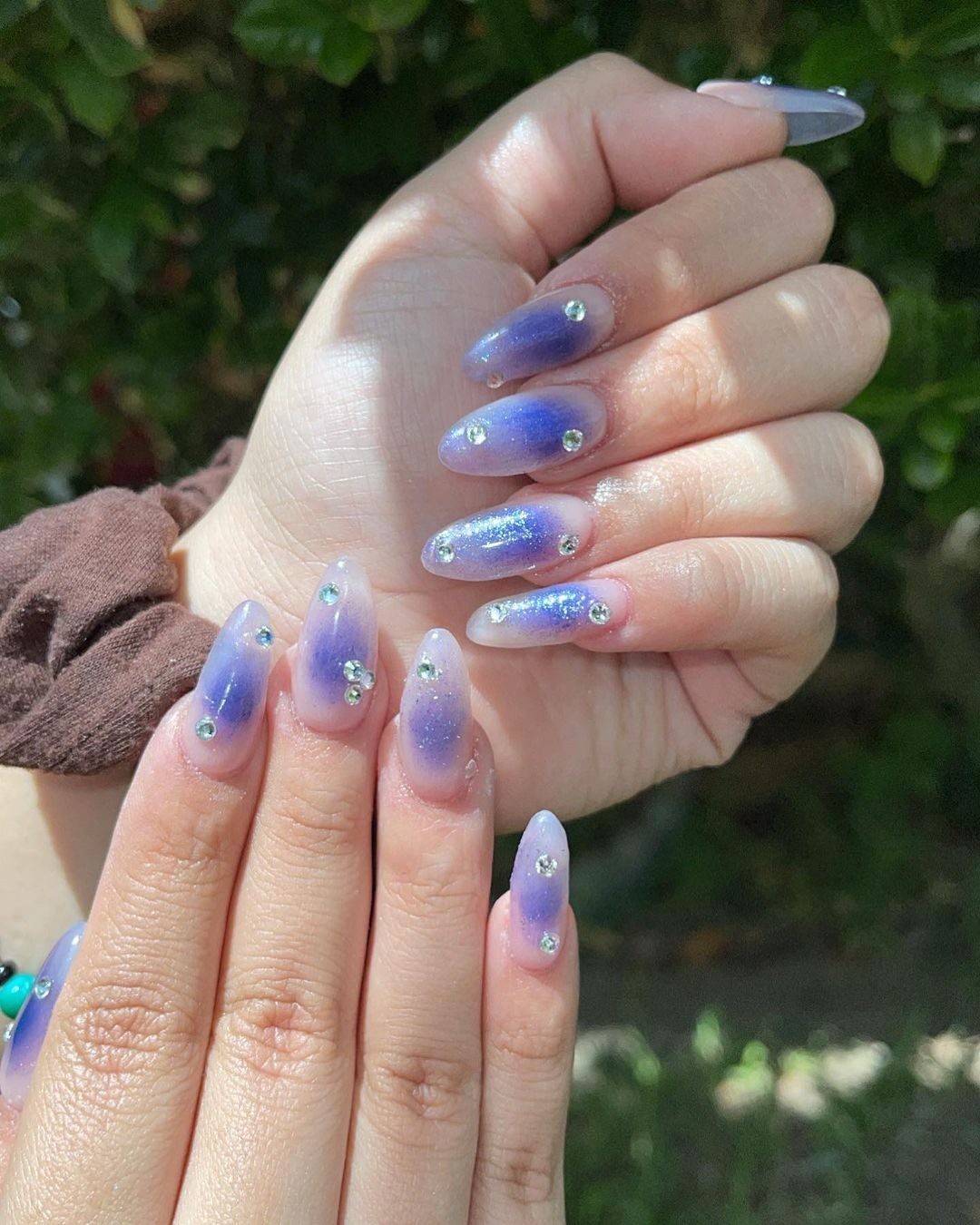 Purple Blue Glitter Jelly Stilettos Purple Blue Glitter Jelly Stilettos — Summer Jelly Nails 2027