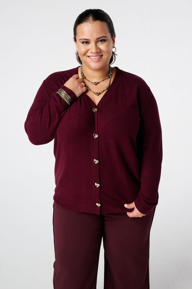 Burgundy Knit Set with Gold Heart Buttons Burgundy Knit Set with Gold Heart Buttons — Heart Outfits 2027