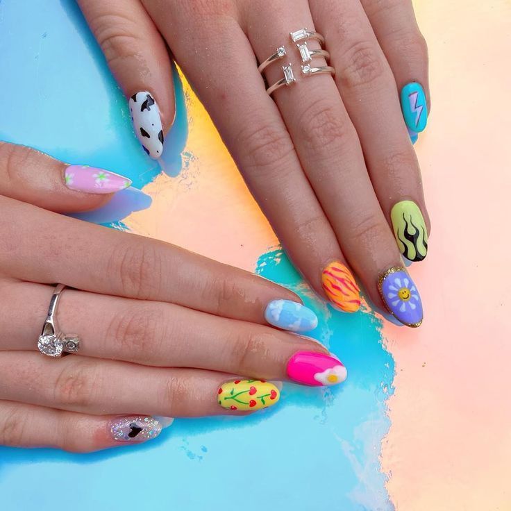 Festive Expressive Visual Idea — Prom Almond Nails 2027