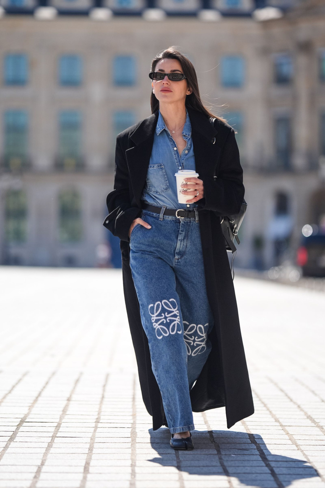 Casual Day Out: Black Coat with Embellished Jeans — Nice Outfits 2027