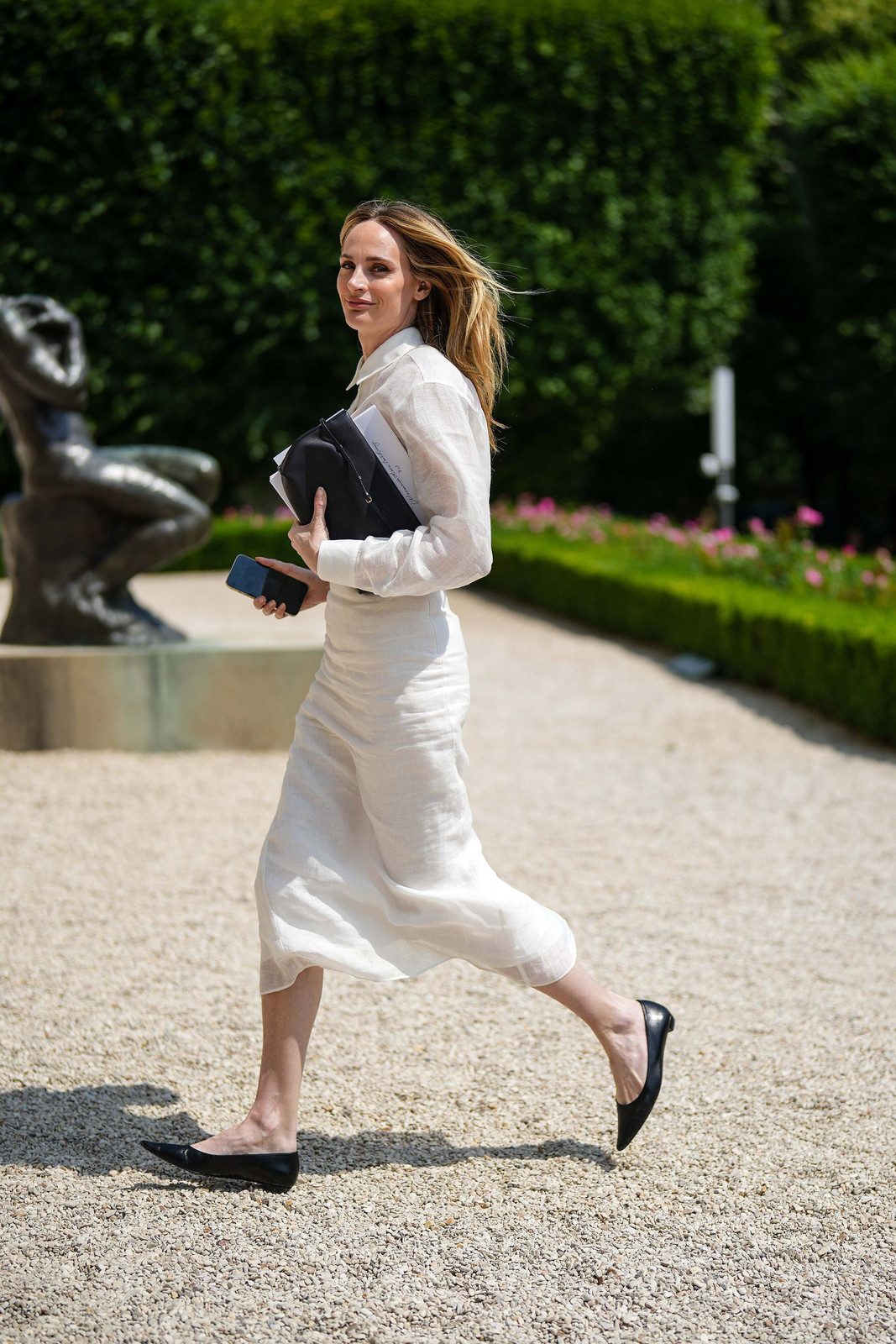 White Sheer Linen Shirt and Skirt Combination White Sheer Linen Shirt and Skirt Combination — Linen Outfits 2027
