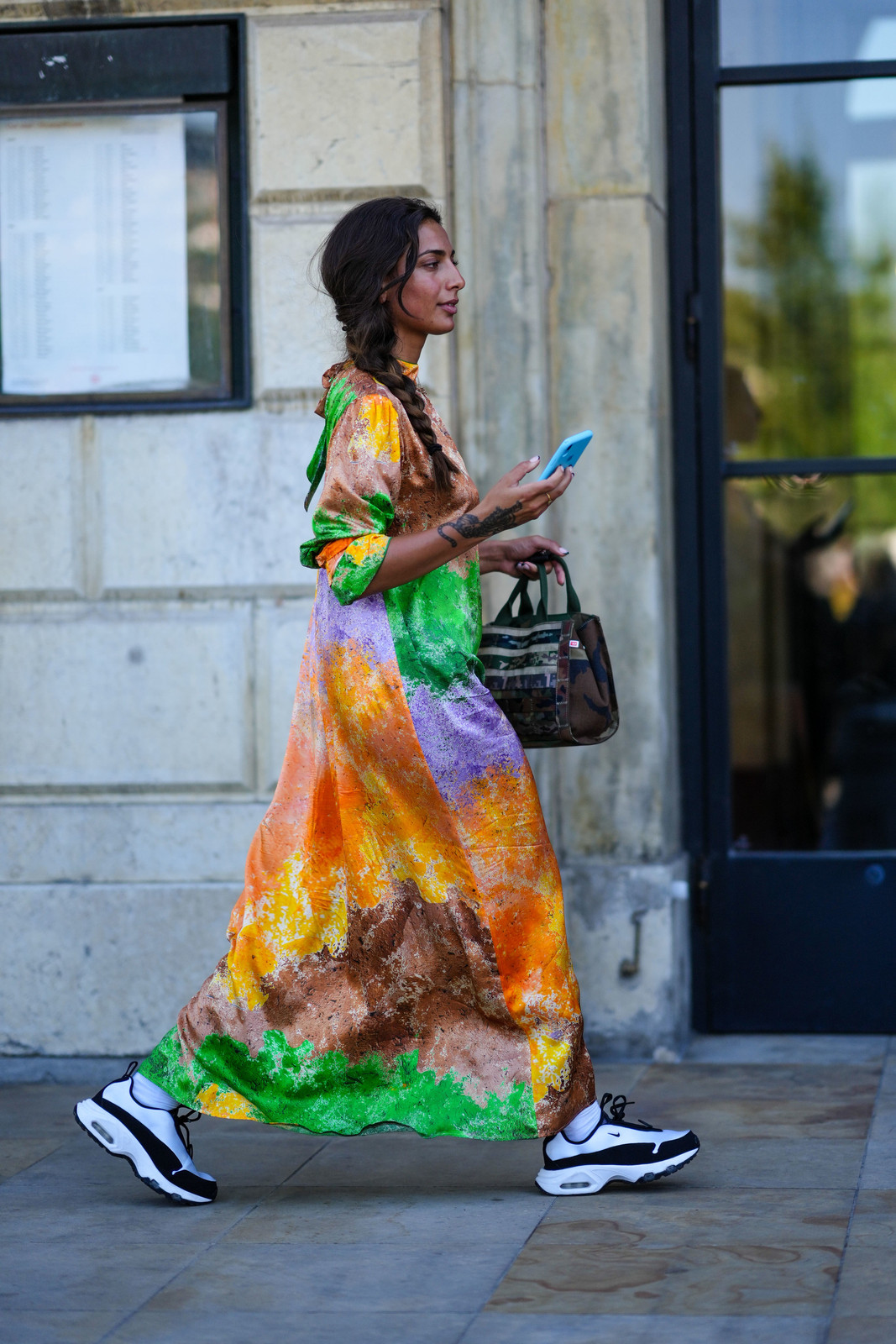 Vibrant Abstract Print Satin Maxi Dress Vibrant Abstract Print Satin Maxi Dress — Sneakers 2027 with Dress Outfits