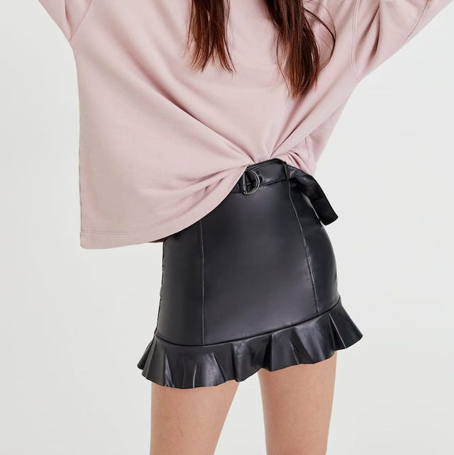 Oversized Pink Sweatshirt Outfit Idea — Mini Skirts 2027