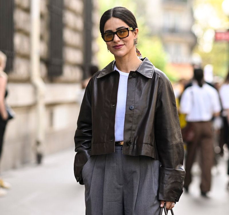 Pointed Toe Flats Outfit Idea Pointed Toe Flats Outfit Idea — Fall Leather Jacket Outfits 2026