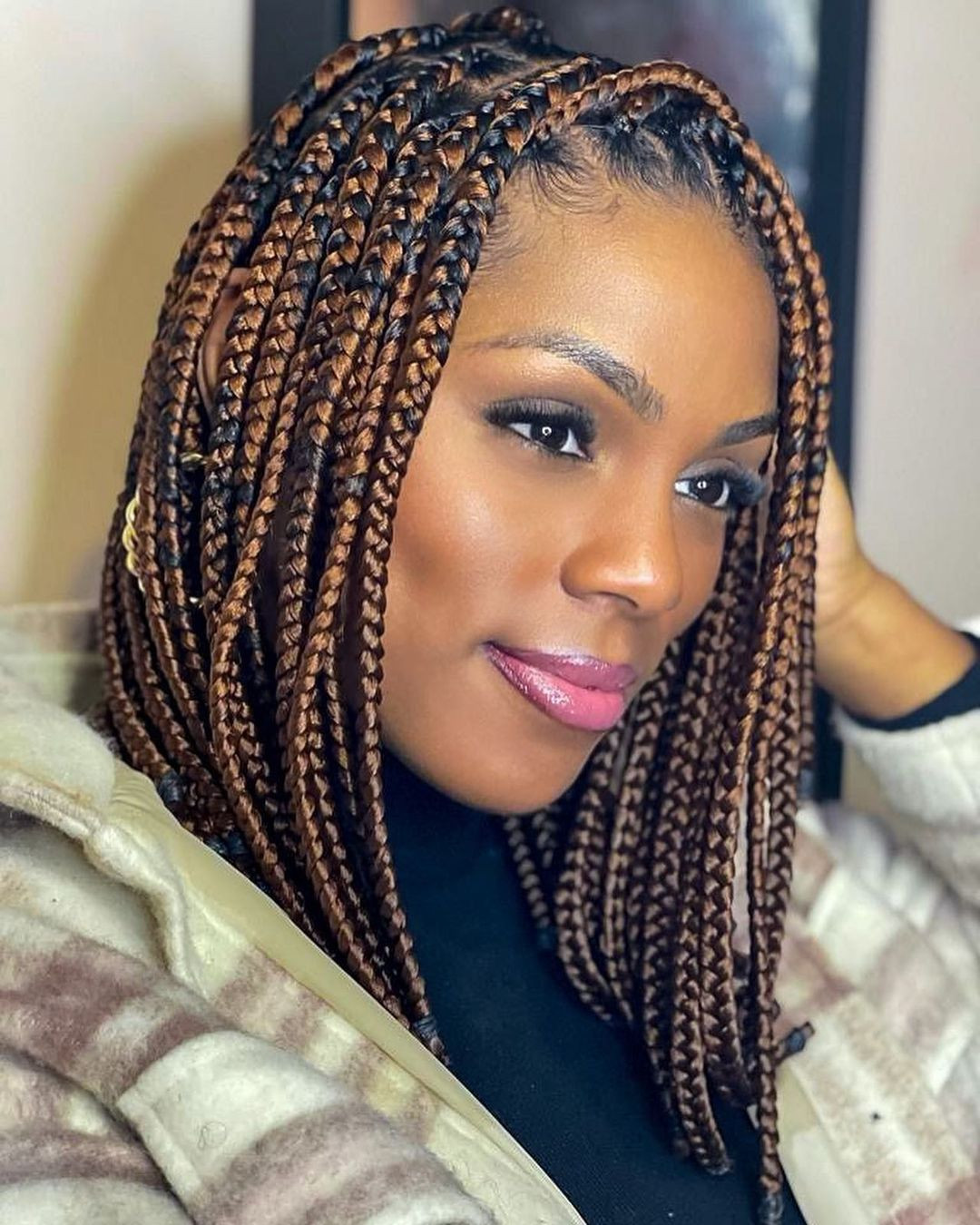Chin Length Bob With Dimensional Color Chin Length Bob With Dimensional Color — Knotless Braids 2027 for Natural Hair
