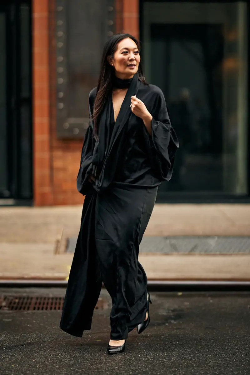 Silhouette: Dramatic Sleeves for Evening Birthday Silhouette: Dramatic Sleeves for Evening Birthday — 50th Birthday Outfits 2027