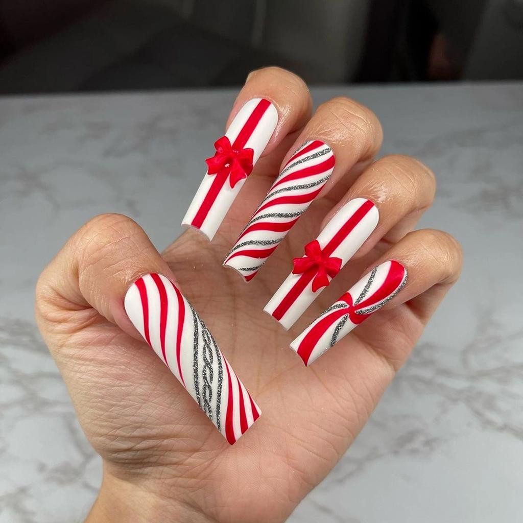 Clean Cuticle Work Even Application Visual Idea Clean Cuticle Work Even Application Visual Idea — Christmas Bow Nails 2026