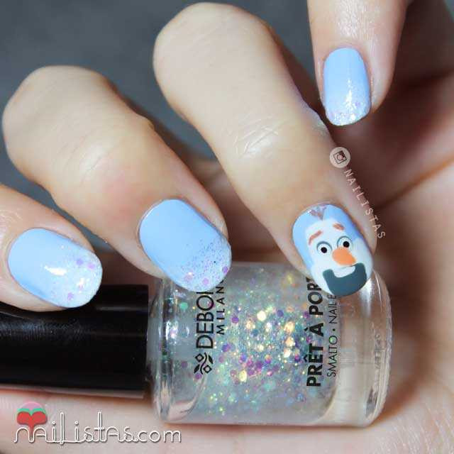 Olaf Frozen Short Square Nails Olaf Frozen Short Square Nails — Disney Nails 2027