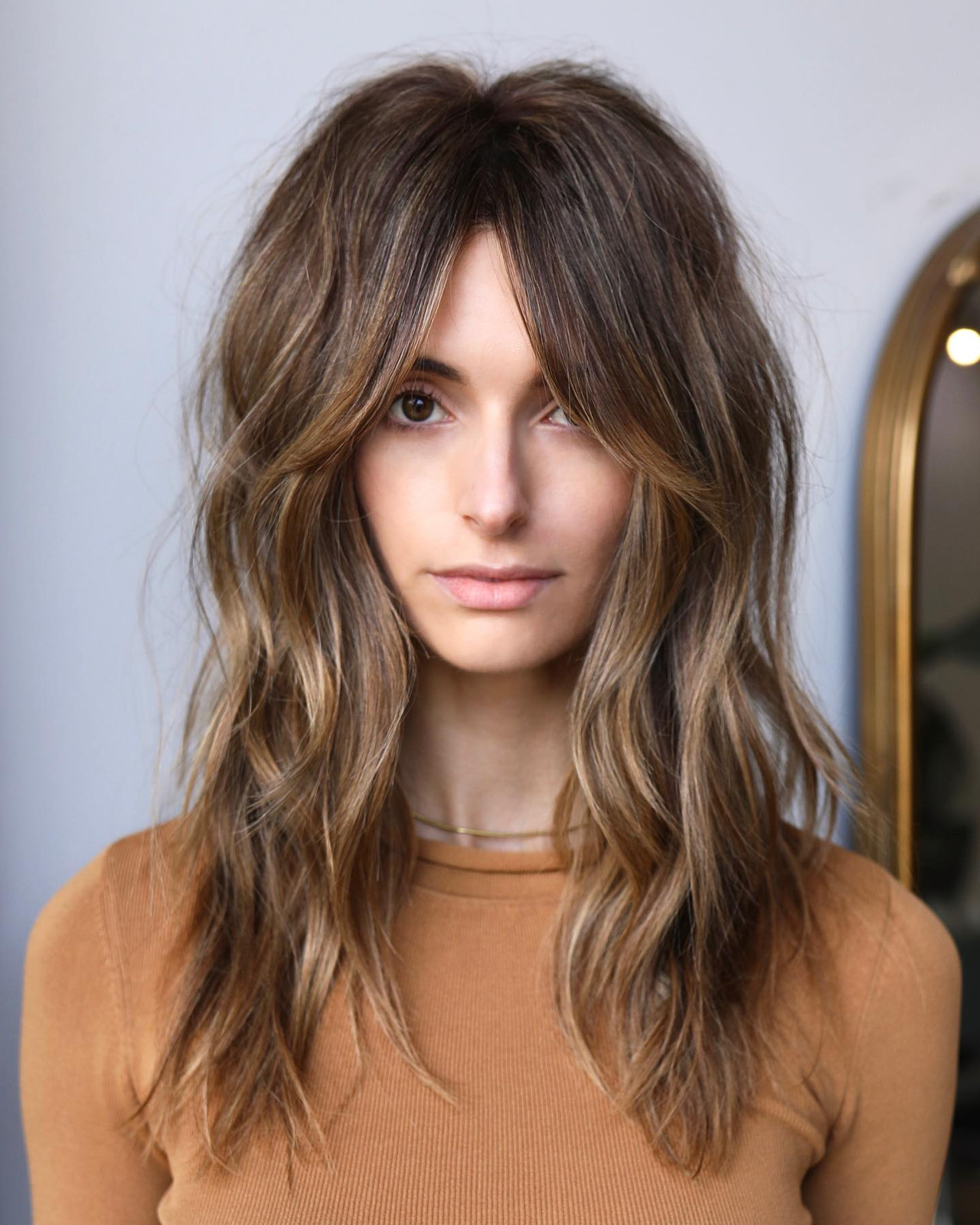 Long Layers With Soft Curtain Fringe Long Layers With Soft Curtain Fringe — Bangs 2027 for Thick Hair