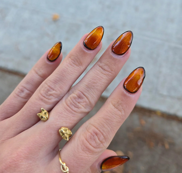 Visual Idea — The Finish Has A Cat-Eye Effect Visual Idea — The Finish Has A Cat-Eye Effect — Short Winter Nails 2027