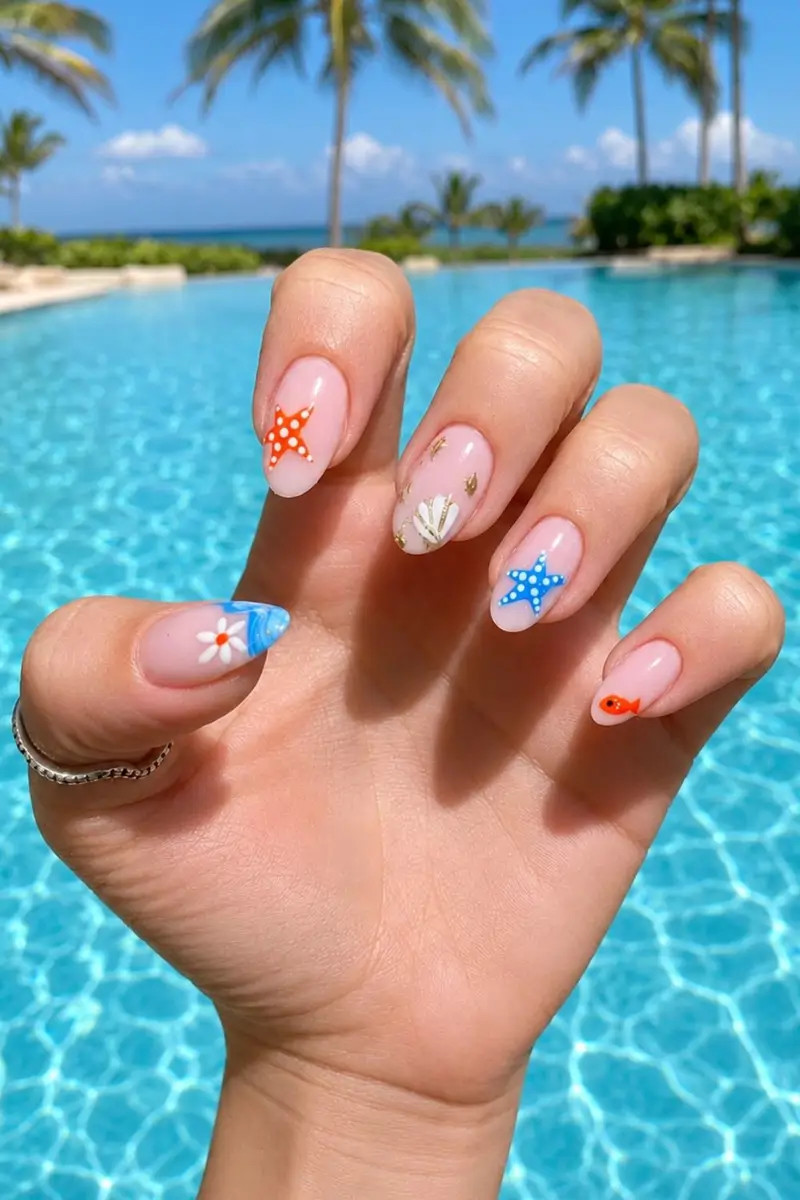 Sea-Themed Accents Sea-Themed Accents — Hawaii Nails 2027