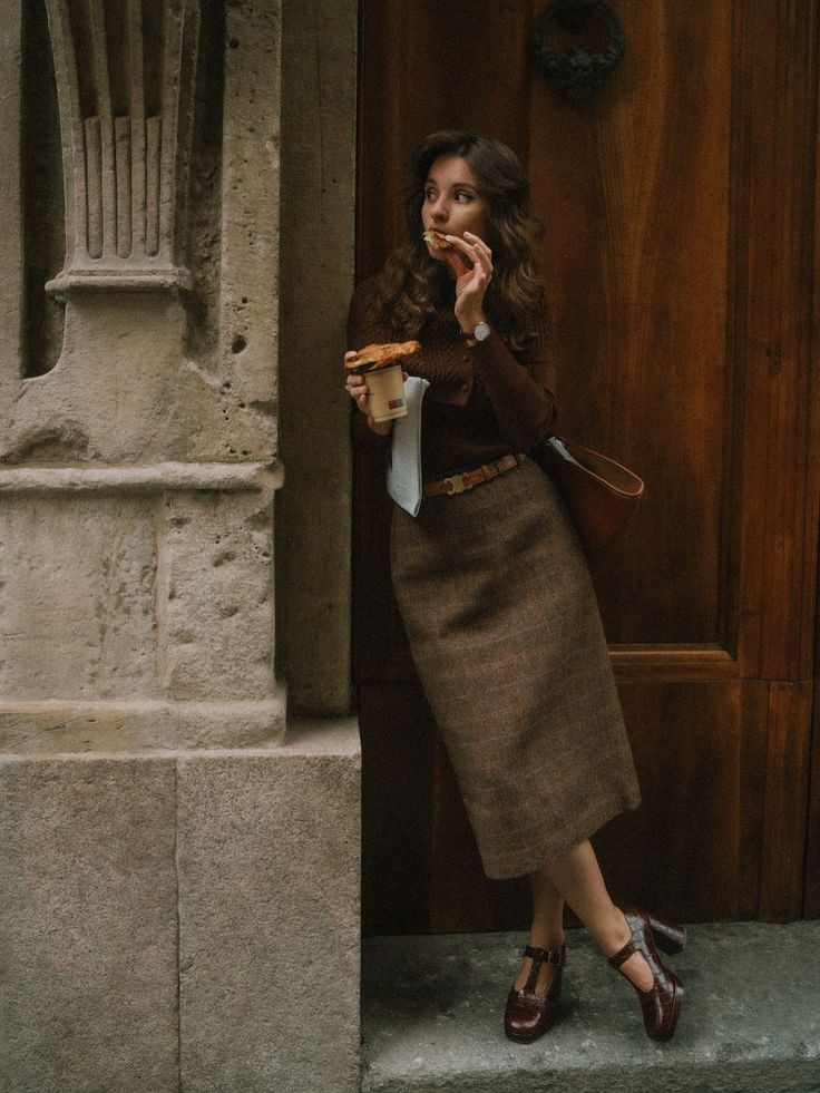 Vintage Plaid Midi Skirt and Mary Janes Vintage Plaid Midi Skirt and Mary Janes — Poetcore Outfits 2027