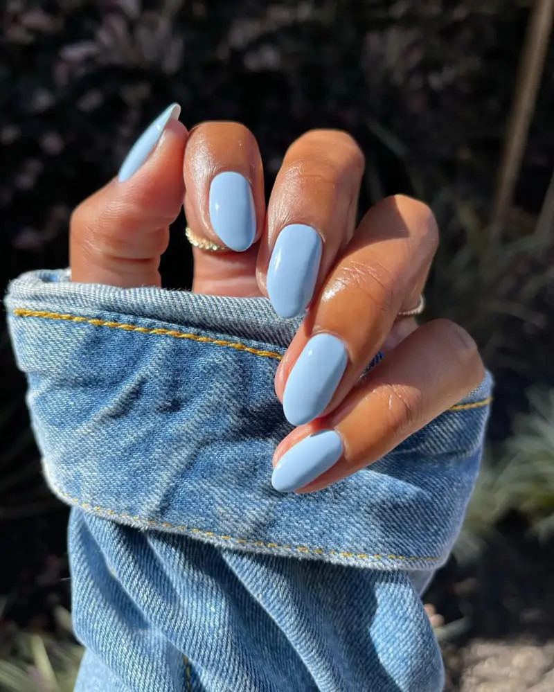 Vibrant Periwinkle Blue Almond Nails Vibrant Periwinkle Blue Almond Nails — Spring Nail Colors 2027