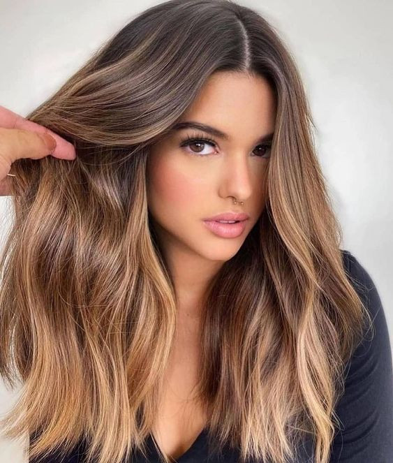 Dark Brown With Blonde Balayage — Low Maintenance Hair Color 2027