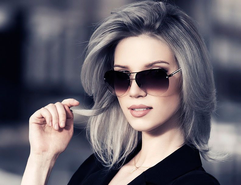 Sophisticated Ash Grey Lob — Gray Hair Color 2027