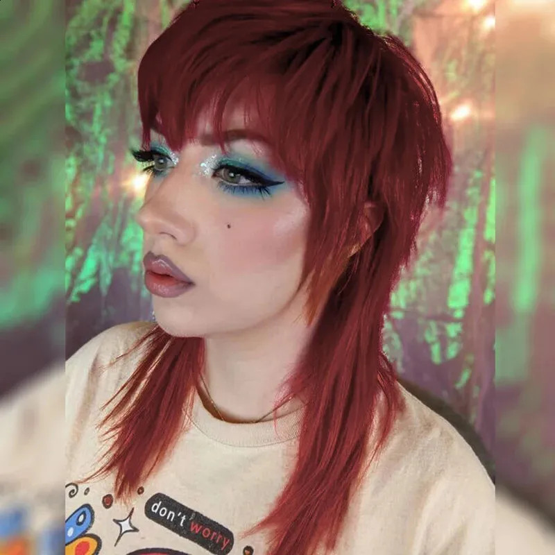 Mullet Hair With Full Bangs Mullet Hair With Full Bangs — Mulled Wine Hair 2027