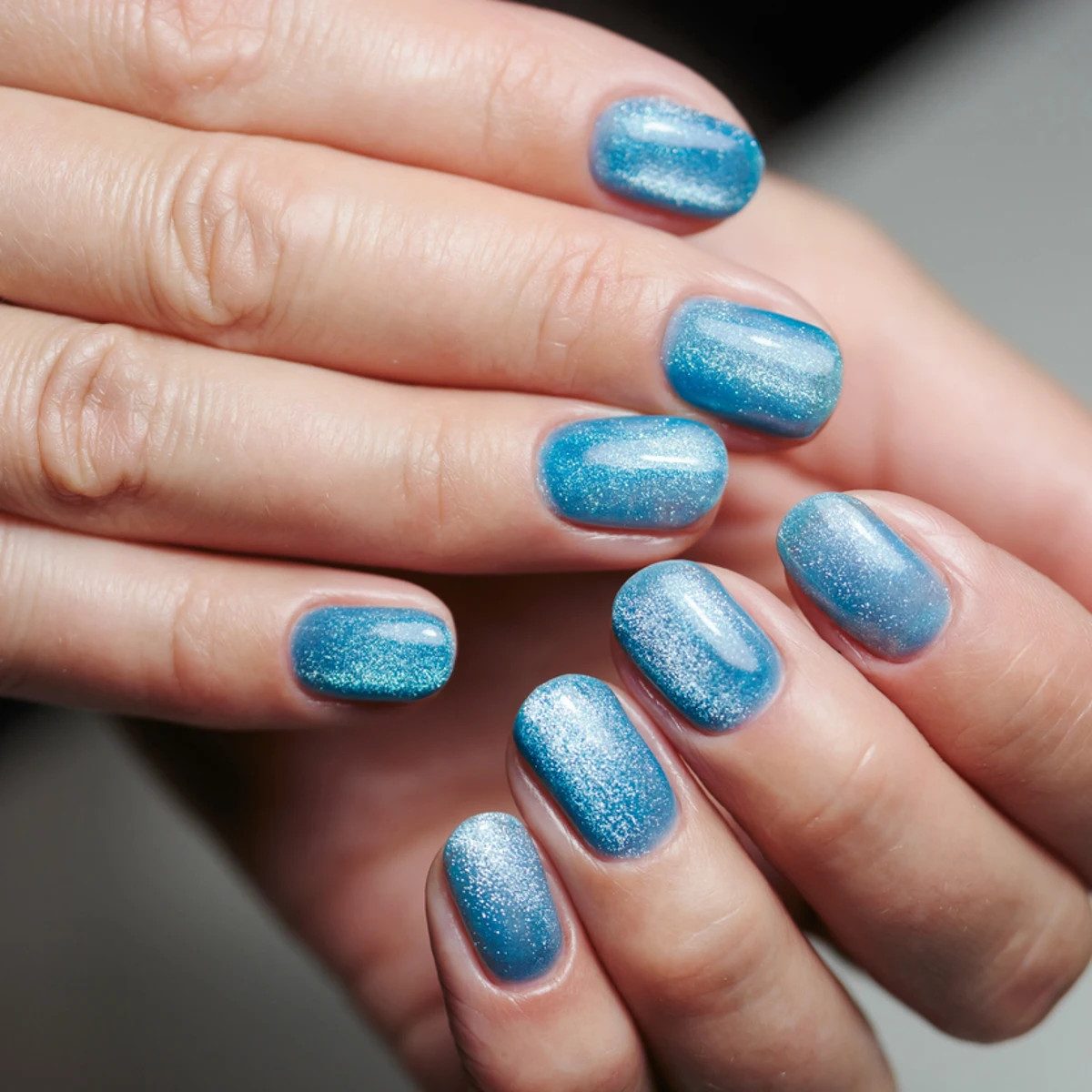 Shimmering Blue Jelly Oval Nails Shimmering Blue Jelly Oval Nails — Summer Jelly Nails 2027