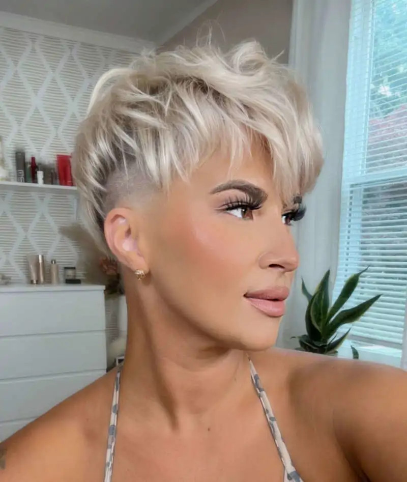 Platinum Pixie With Undercut Platinum Pixie With Undercut — Mom Pixie 2027