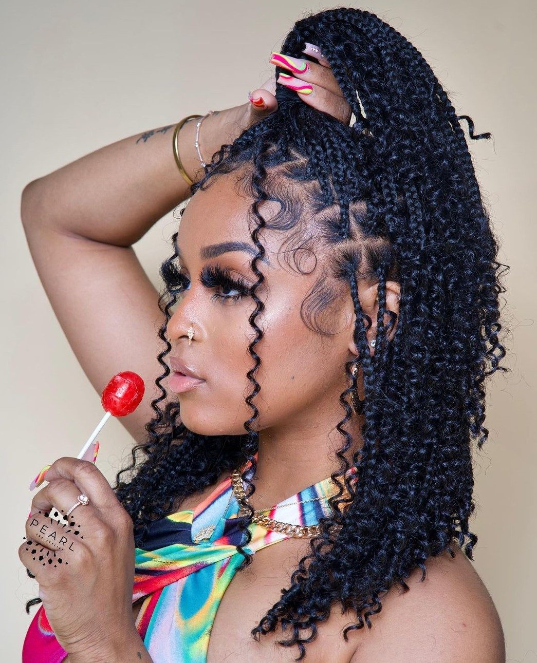Black Braids With Blonde Tips And Wavy Ends Black Braids With Blonde Tips And Wavy Ends — Knotless Braids 2027