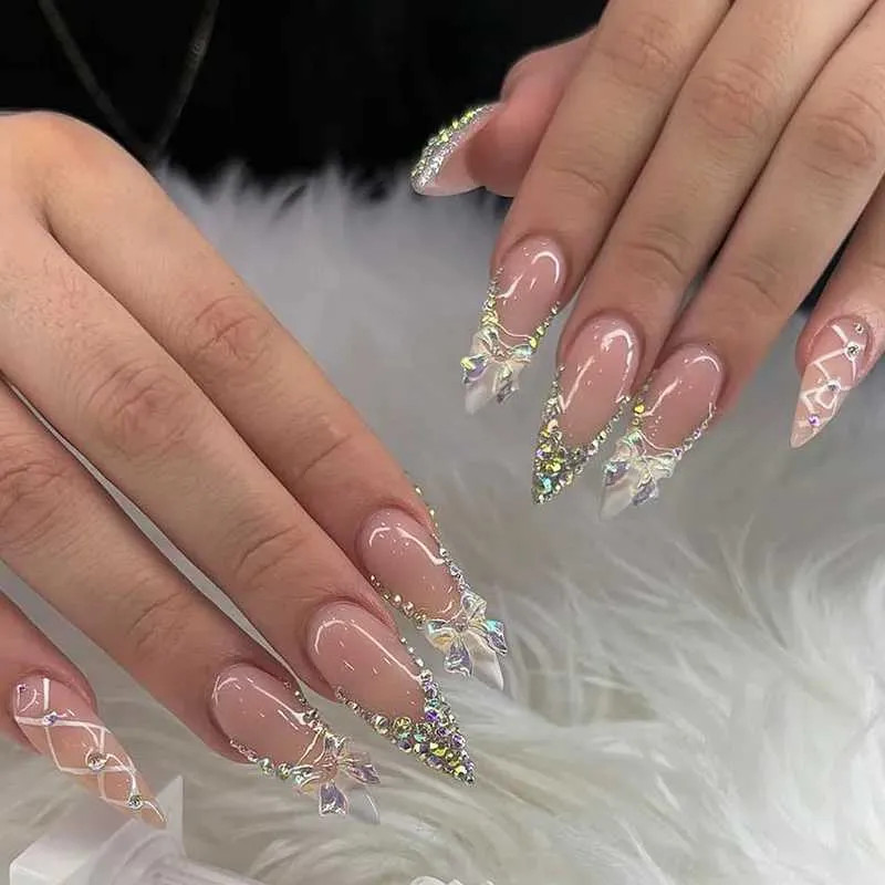 Special Occasion Bridal Visual Idea Special Occasion Bridal Visual Idea — Bow Stiletto Nails 2027