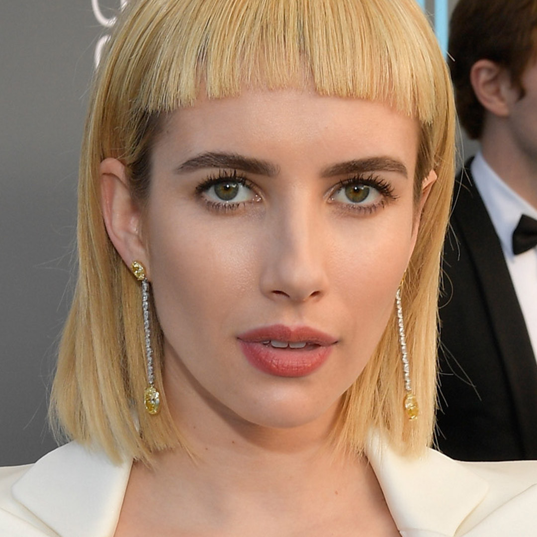 Chin Length Ash Blonde Bob With Blunt Baby Bangs Chin Length Ash Blonde Bob With Blunt Baby Bangs — Baby Bangs 2027