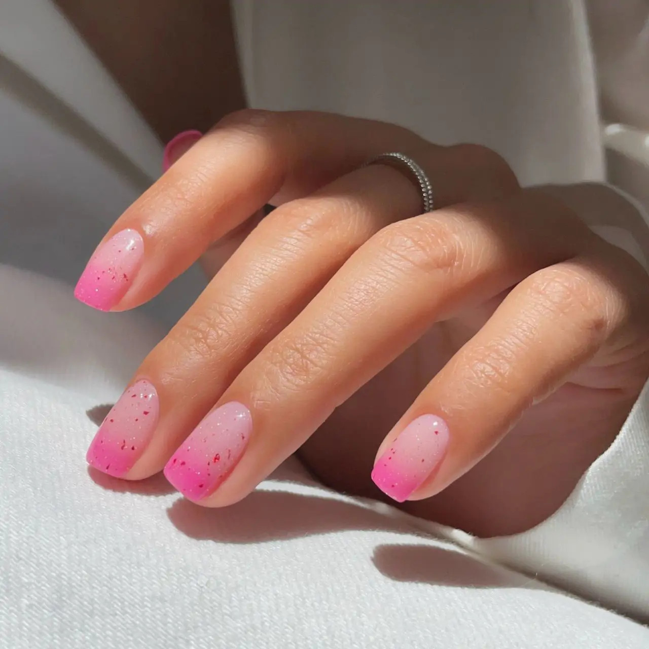 Glossy With Fine Glitter Visual Idea Glossy With Fine Glitter Visual Idea — Bright Summer Nails 2027
