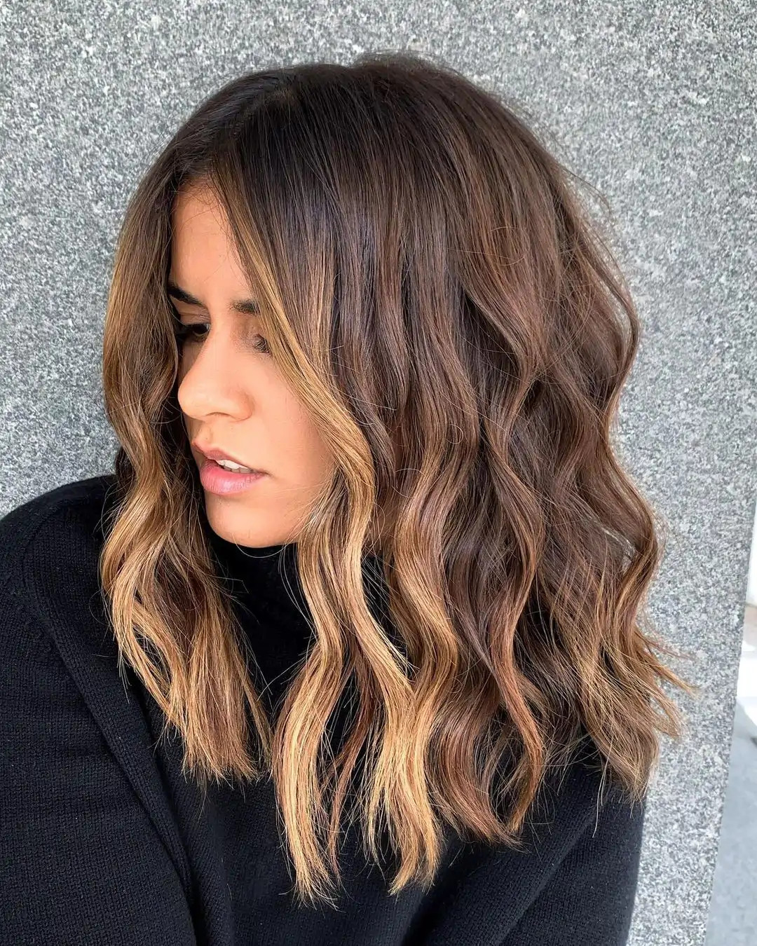 Medium Brown With Blonde Balayage Medium Brown With Blonde Balayage — Hair Color 2027 for Olive Skin