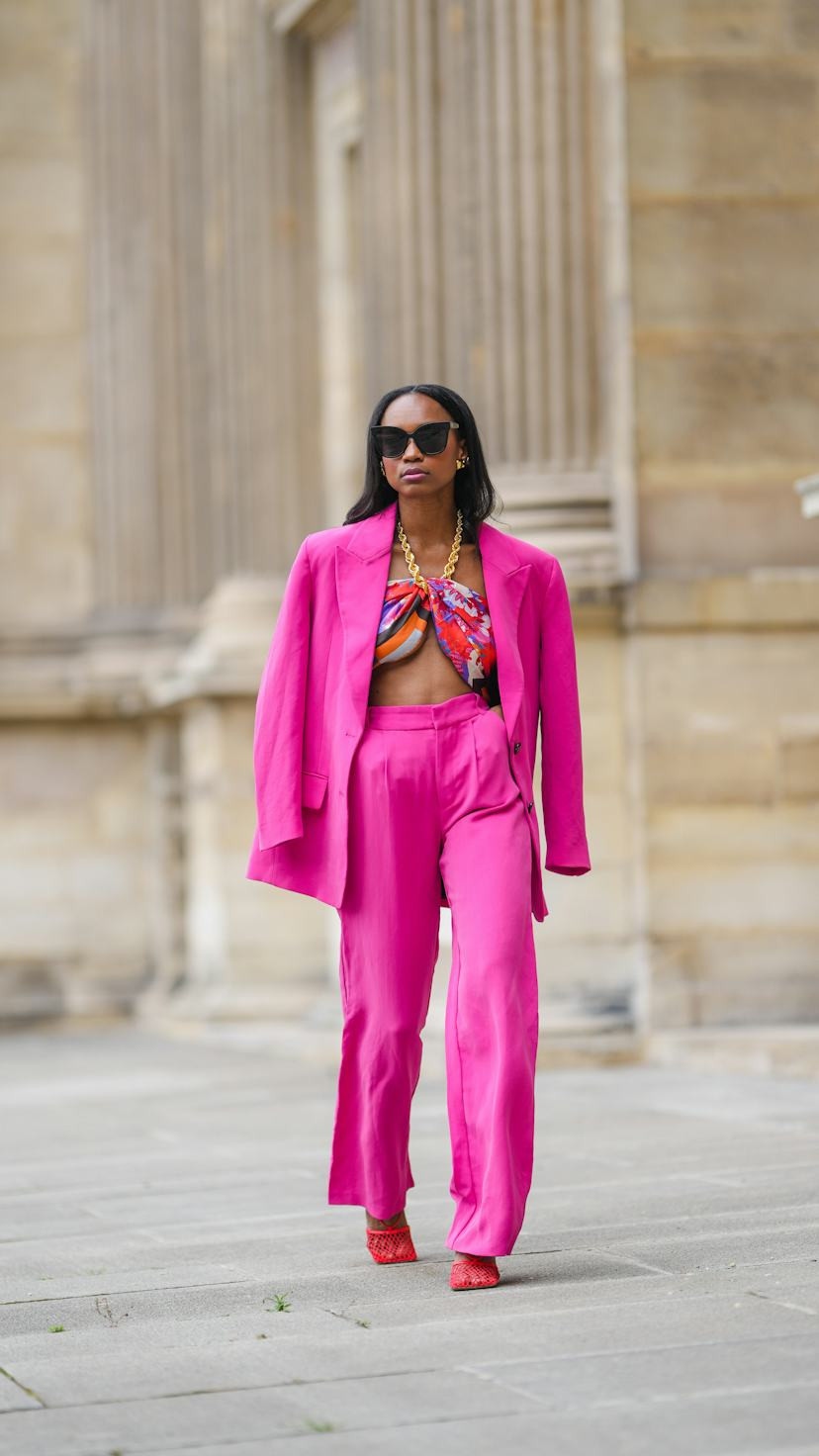 Bold Statement: Hot Pink Oversized Blazer and Trousers — Nice Outfits 2027
