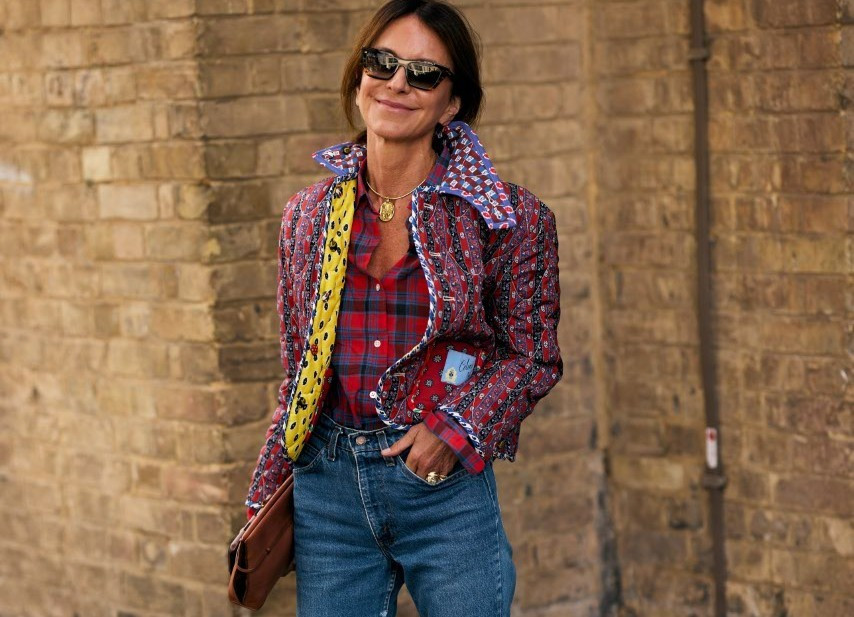 Quilted Charm: Patterned Jacket with Jeans Quilted Charm: Patterned Jacket with Jeans — Mothers Day Outfits 2027