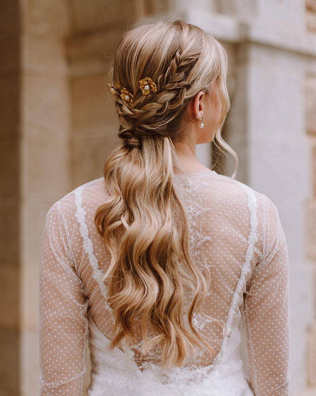 Back View Visual Idea Back View Visual Idea — Half Up Half Down Wedding Hair 2027