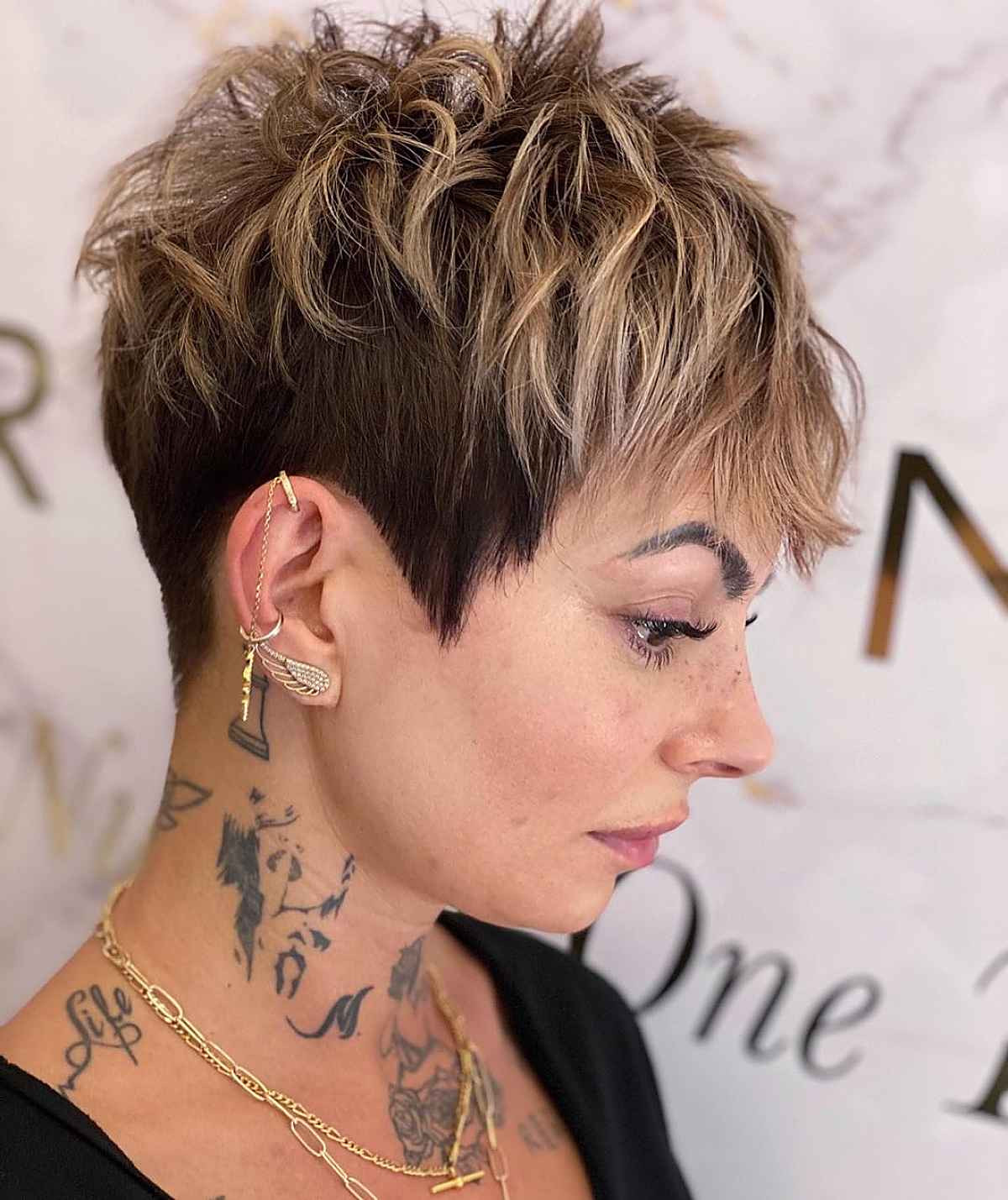 Shaggy Pixie With Dimensional Balayage Shaggy Pixie With Dimensional Balayage — Balayage Pixie 2027