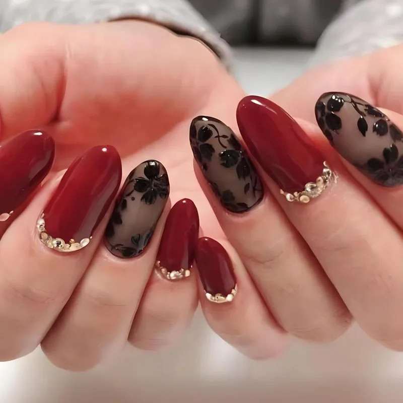 Evening Visual Idea Evening Visual Idea — Almond Press On Nails 2027