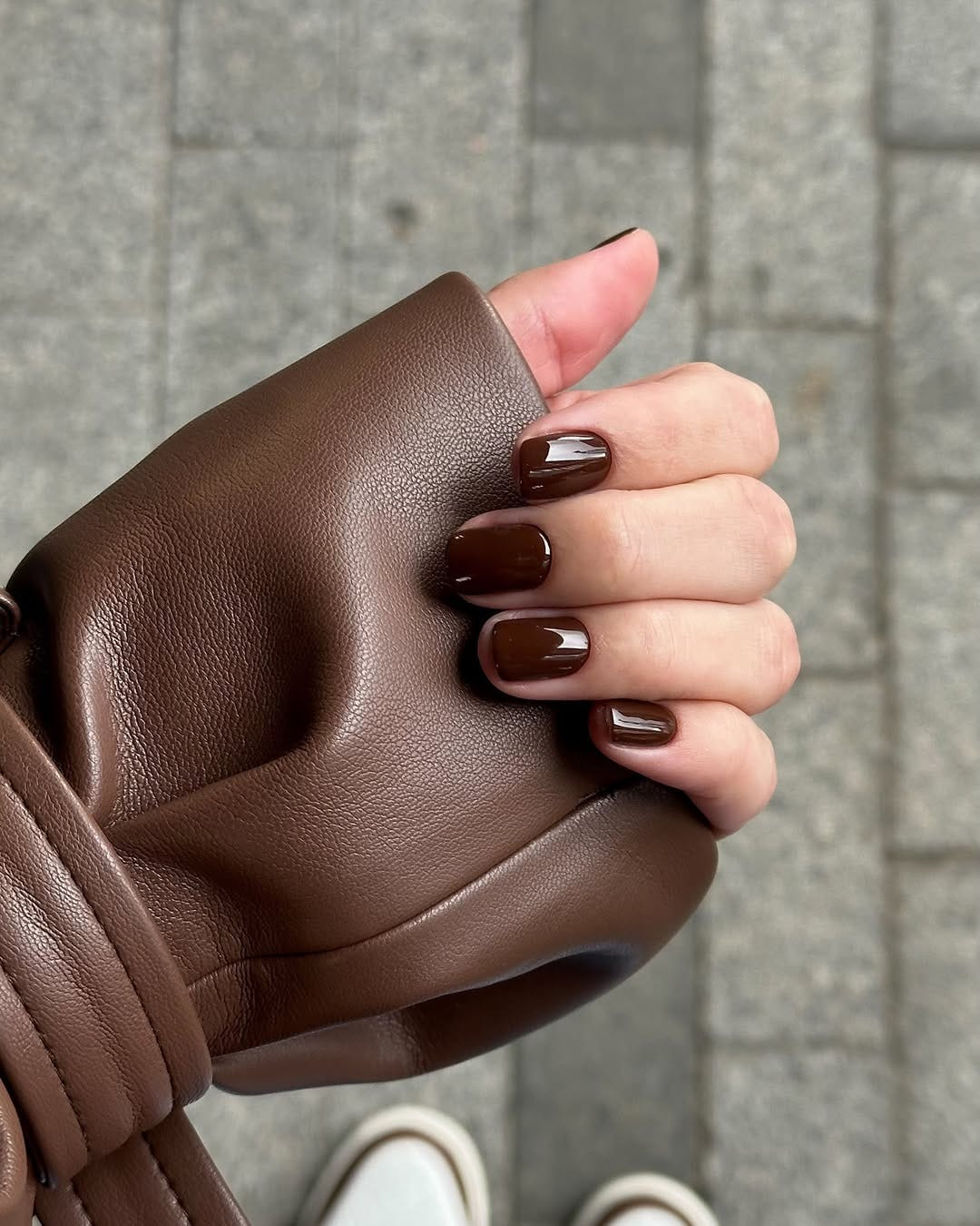 Solid Color On All Fingernails Visual Idea Solid Color On All Fingernails Visual Idea — Chocolate Brown Nails 2027