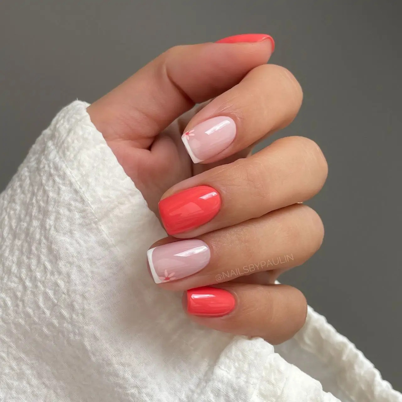 Bright Coral Sheer Pink Base Visual Idea — Coral Nails 2027