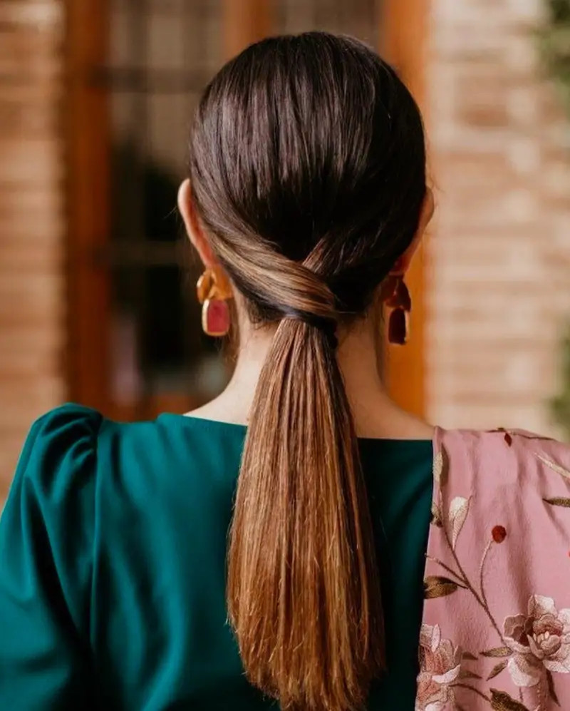 Polished Straight Dark Brown Low Bun — Easy Updos 2027