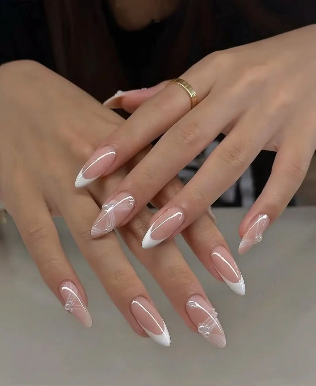 Precise Lines Intricate 3D Details Visual Idea — French Tip Nails 2027