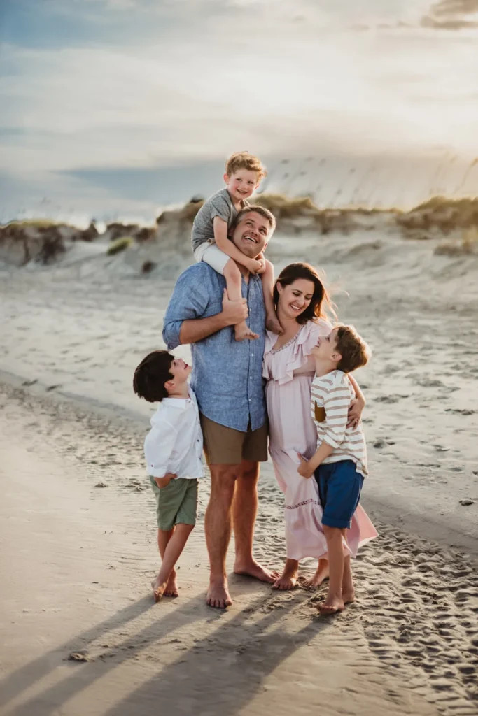 Soft Pink Maxi Dress for Mother in a Sunset Beach Family Gathering Soft Pink Maxi Dress for Mother in a Sunset Beach Family Gathering — Family Photo Outfits Beach 2027