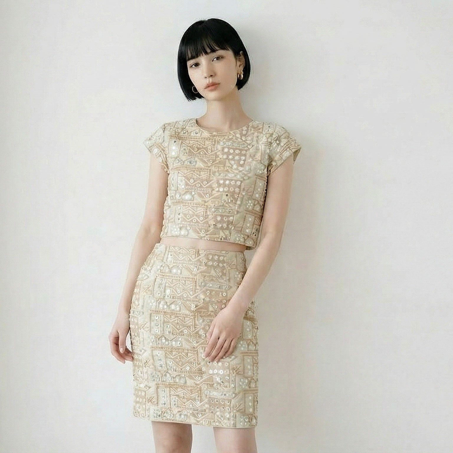Party Glam: Beaded Gold Co-ord Set Party Glam: Beaded Gold Co-ord Set — Gold Outfits 2027