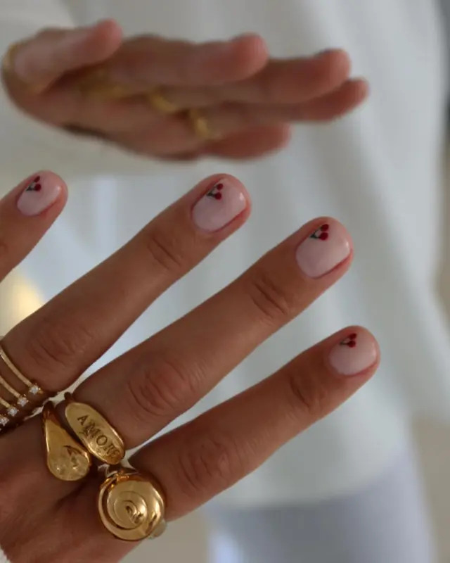 Tiny Red Dots On The Tips Of Three Nails Visual Idea Tiny Red Dots On The Tips Of Three Nails Visual Idea — Nude Nails 2027