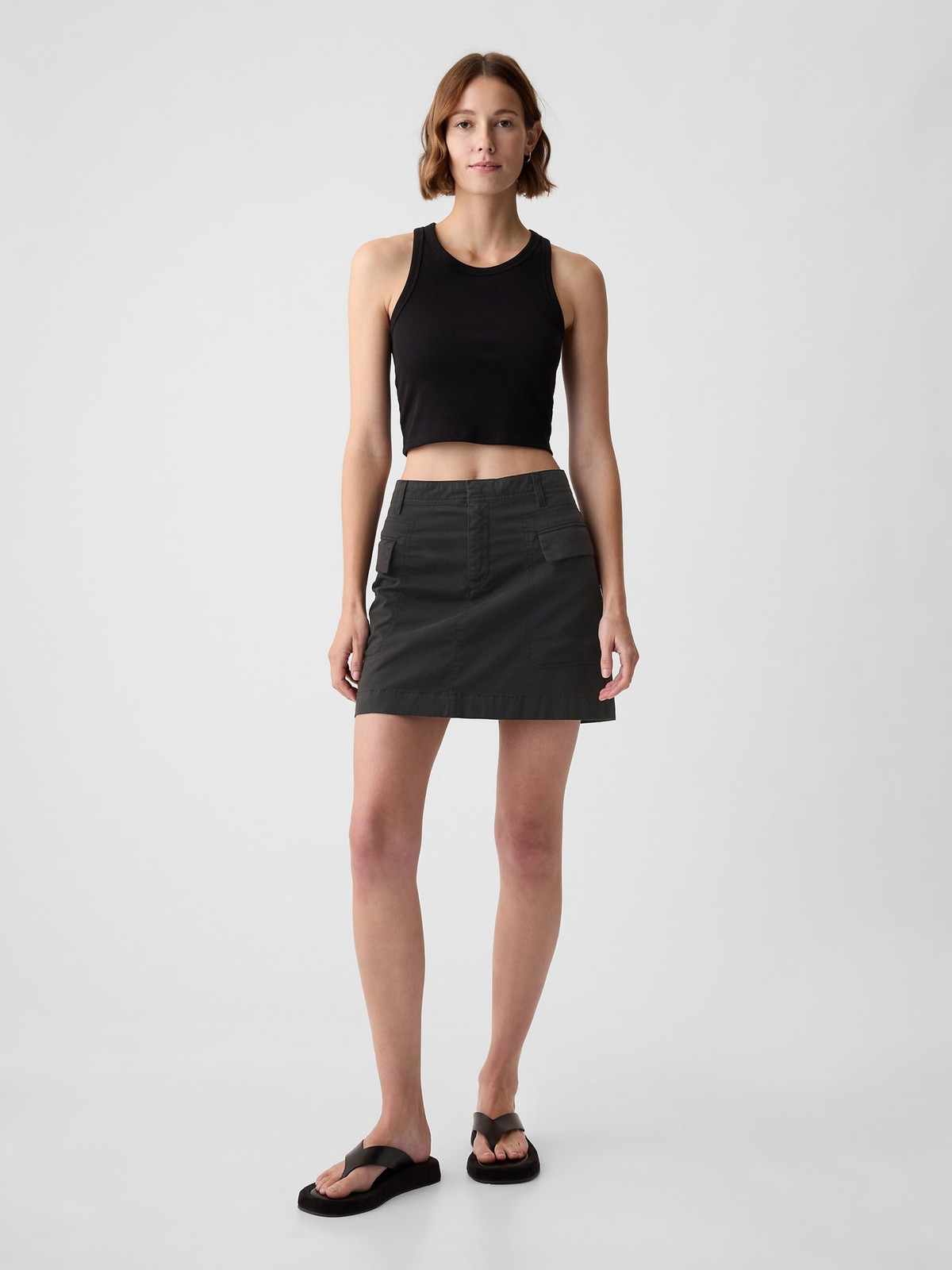 Black Flip-Flops Outfit Idea Black Flip-Flops Outfit Idea — Cargo Skirt Outfits 2027