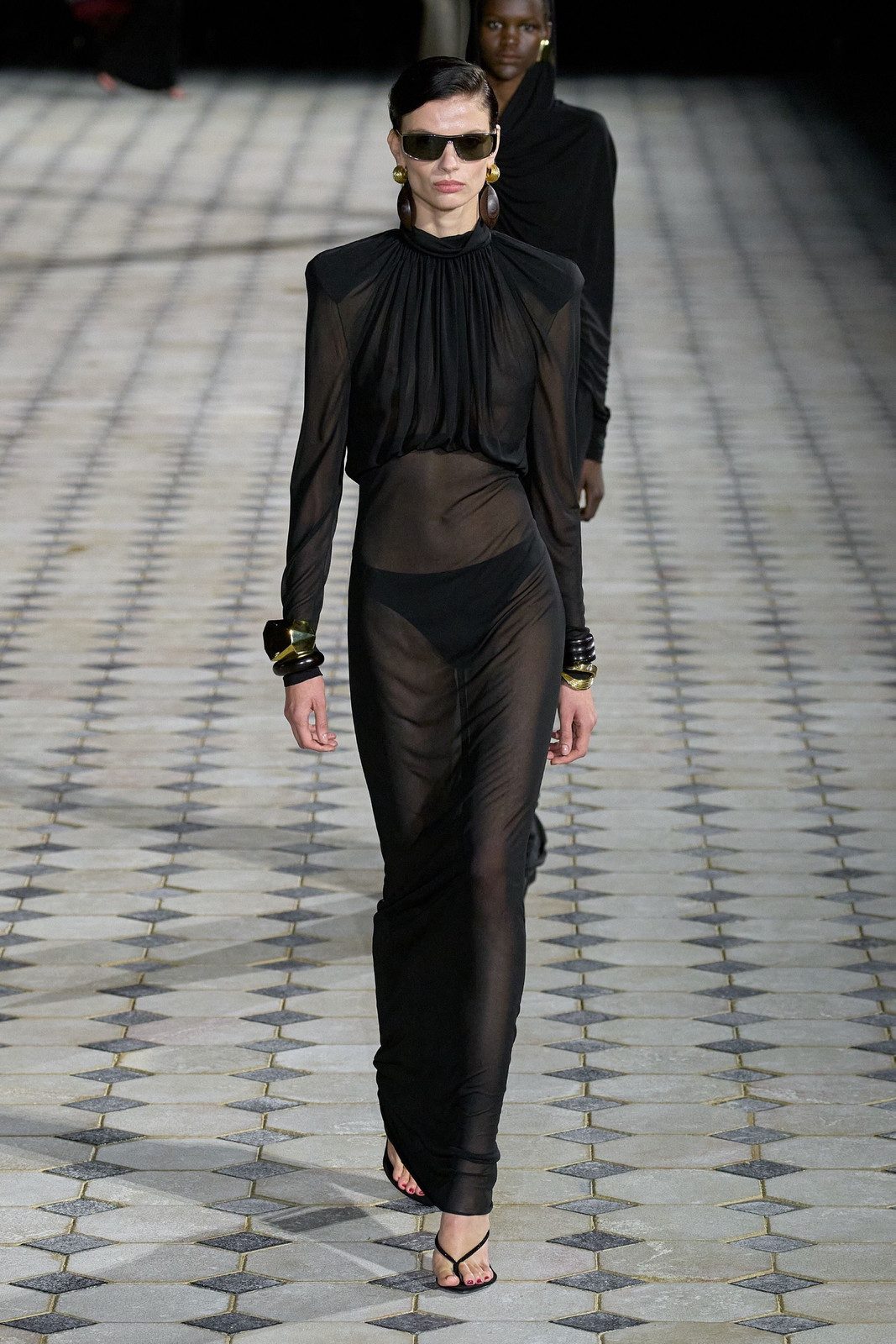 Ultra Sheer Long-Sleeve Dress on the Runway Ultra Sheer Long-Sleeve Dress on the Runway — Sheer Dress 2027