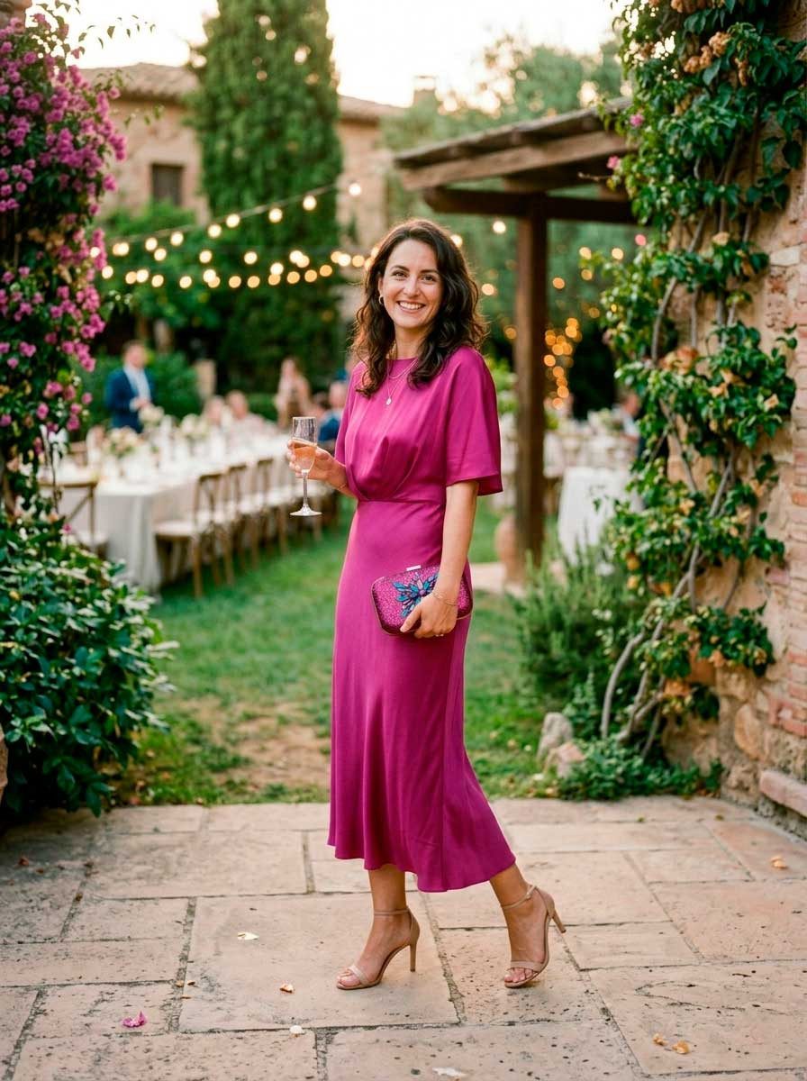 Nude Heeled Sandals Outfit Idea Nude Heeled Sandals Outfit Idea — Purple Wedding Guest Outfits 2027