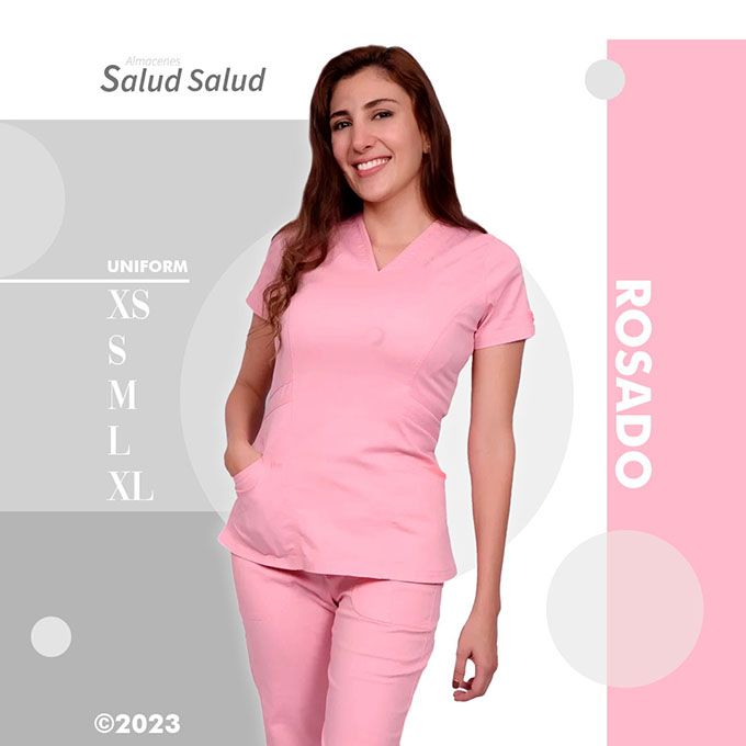 Solid Pink Straight-Leg Scrub Set — Nurse Outfits 2027