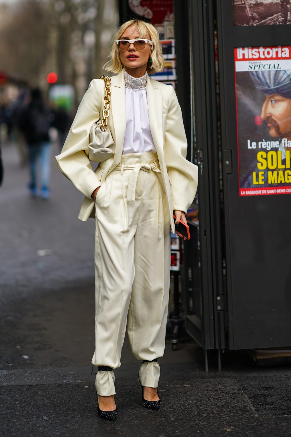 Chic Ivory Suit: Oversized Blazer and Wide-Leg Trousers — Vanilla Girl Outfits 2027