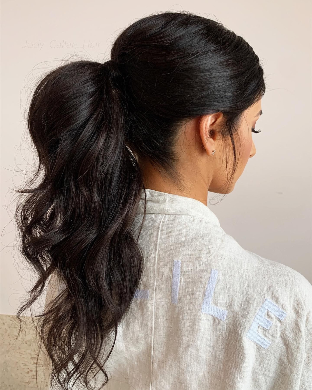 Voluminous Dark Brown Ponytail Voluminous Dark Brown Ponytail — Prom Ponytail Hairstyles 2027