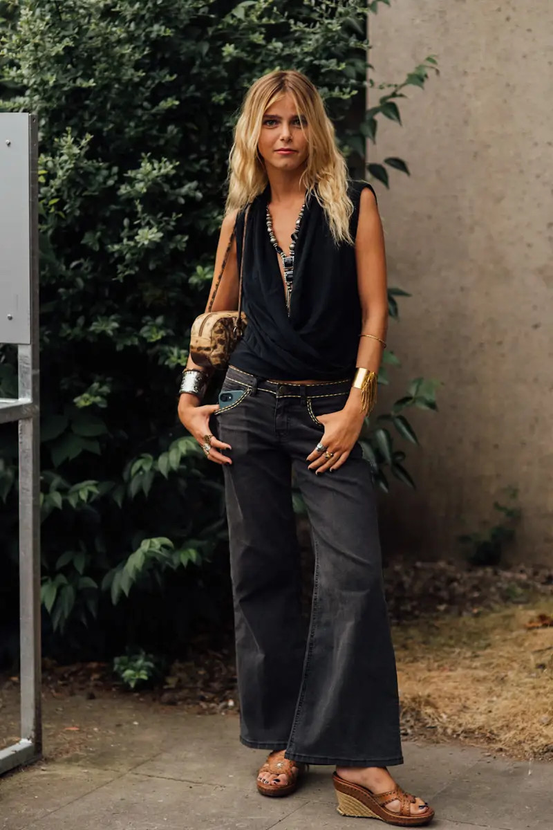 Brown Wedge Sandals Outfit Idea Brown Wedge Sandals Outfit Idea — Outfits 2027 for Short Women