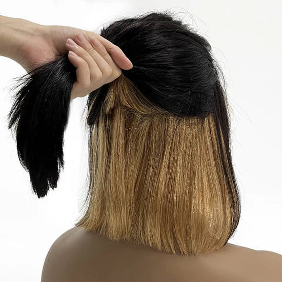Black Bob With Honey Blonde Peekaboo Black Bob With Honey Blonde Peekaboo — Peekaboo Bob 2027