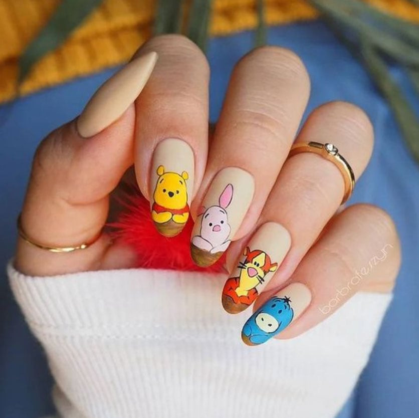 Winnie the Pooh Character Almond Nails Winnie the Pooh Character Almond Nails — Disney Nails 2027